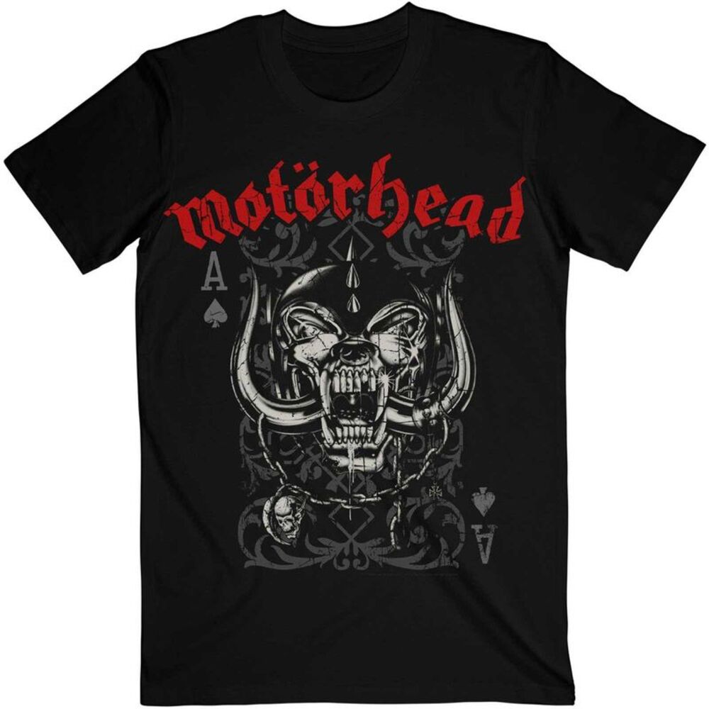 Motorhead Unisex Adult Playing Card T-Shirt / Black